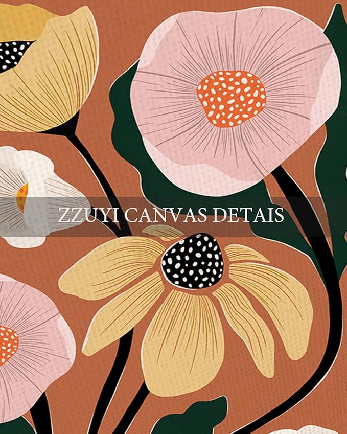Zzuyi Framed Flower Market Wall Art,Anthropologie art,Botanical Flower wall art for Living Room Bedroom Decoration-16 x 24"