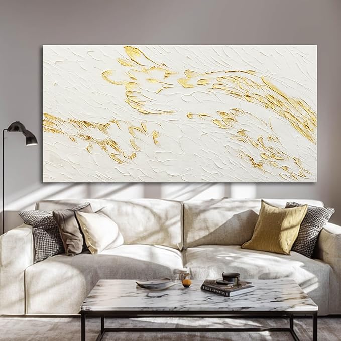 SOUGUAN Graffiti Wall Art Abstract Canvas Picture Modern Wall Painting 24"x48" Hand Painted Artwork for Bedroom Posters for Office