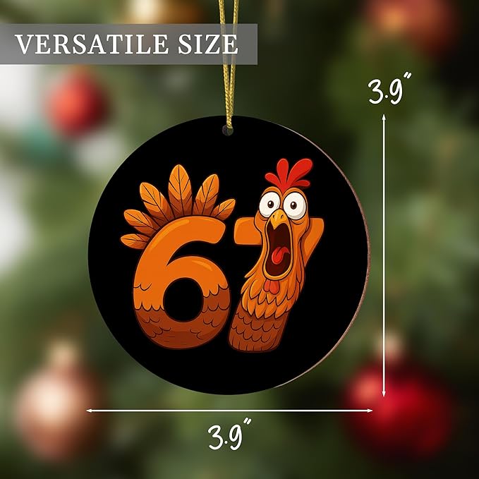 67 Meme Funny Christmas Ornaments 2025, 6 7 Ornament, Santa Ornaments for Christmas Tree, Funny Ornament for Exchange, Stocking Stuffers, Gag Gifts, 67 Gifts for Kids, Teens, Teen Girls, Boys