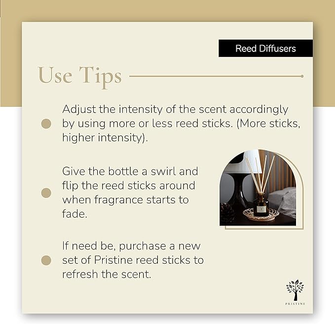 PRISTINE Casa Particular/Inspired by Wyndham Reed Diffuser for Home | Rich Blend of Tobacco Leaves, Sweetness of Guava Reed Diffuser Set, Oil & Reed Diffuser Sticks | Home & Office Decor