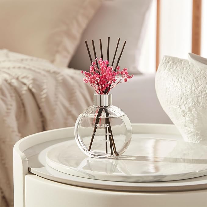 Flower Reed Diffusers for Home with White Peach & Oolong