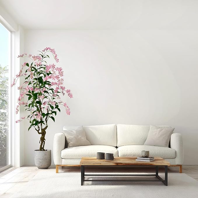 Artificial Tree Faux Jasmine Tree 7ft Tall Fake Jasmine Plant in Pot Fake Silk Tree Faux Plants Indoor