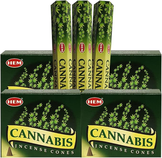 TRUMIRI Cannabis Incense Sticks and Cone Incense Holder Variety Pack Bundle