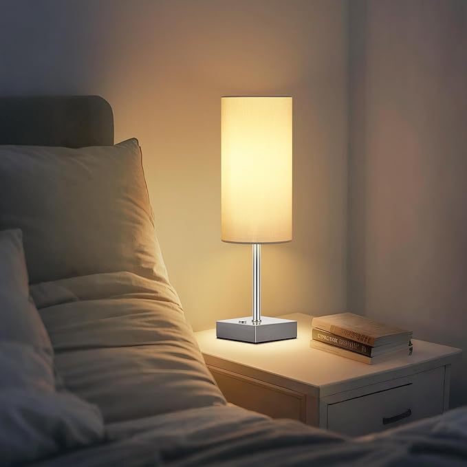 AVV Cordless Table Lamp with Dimmable, Rechargeable 3 Modes Battery Powered Bedside Lamp, Battery Operated Lamps for Night Stand, Touch Lamp for Bedroom, Living Room, 15 Inch White 2PK