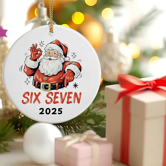 Funny Christmas Ornament 2025, Funny 67 Ornament, 6 7 Meme, 6 7 Christmas Ornaments, Gen Alpha Xmas Gift, 67 Gift, Stocking Stuffers for Teens