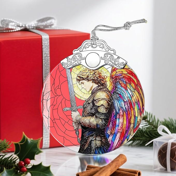 Christmas Ornaments - Archangel Michael Ornament | Warrior Angel Decor | Christian Christmas Decorations | Xmas Tree Decor | Holiday Decor â Christian Gifts | Faithful Gift | Religious Gifts