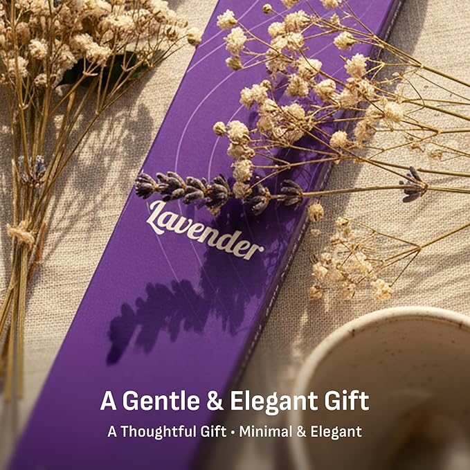 M.Y.T Lavender Incense Sticks Natural – 100% Natural, Long-Lasting, Low Smoke – Aromatherapy for Relaxation, Meditation & Sleep – Calming Floral Scent – 60 Sticks