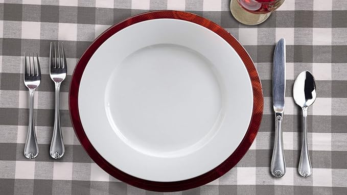 Urban Villa Tablecloth Buffalo Check Table Cloth Tabletop Cover Kitchen Dining Tablecloth 100%Cotton Great Parties Wedding Holiday Dinner Grey/White Color Rectangle 60X84 Inches 6-8 Seats Table Cloth