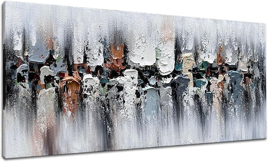 zoinart Hand Painted Modern Oil Paintings on Canvas Large Abstract Textured Canvas Wall Art, Abstract Paintings Framed Artwork for Home Decorations Ready to Hang