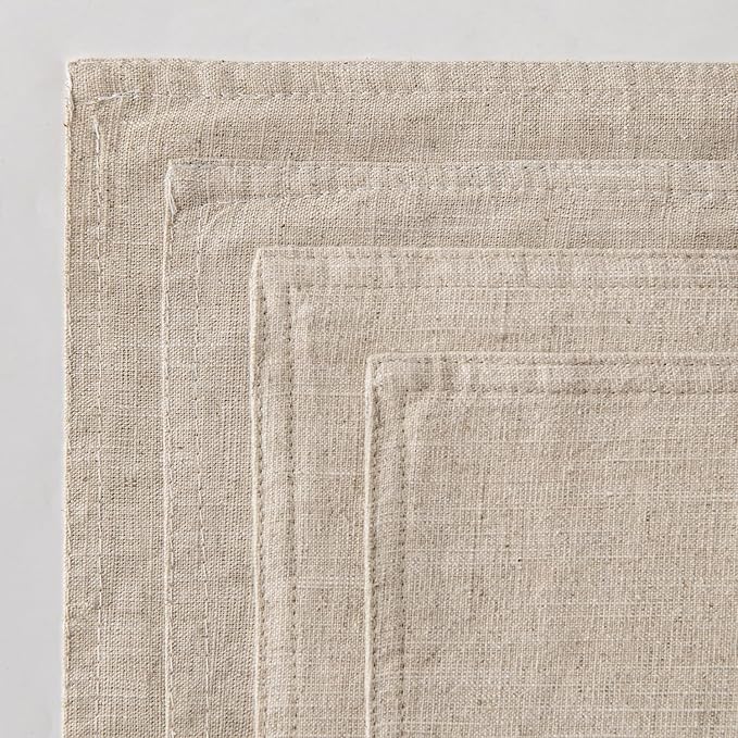 MIULEE Beige Linen Pillow Covers Pack of 4 Decorative Natural Solid Throw Pillow Covers Soft Accent Boho Farmhouse Couch Pillowcases Modern Home Decors for Living Room Bed Sofa 18x18 Inch