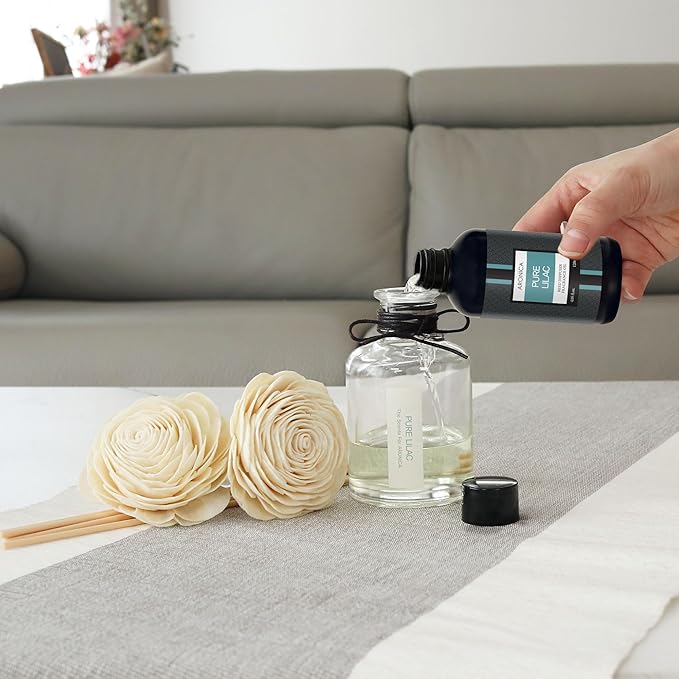 Aronica Twin Sola Diffuser 160ml_Eucalyptus and Bergamot Oil Sticks Set, New Premium Non Toxic Clean Reed Diffusers for Home, Organic Essential Oil Scents, Natural Quality Room Scents