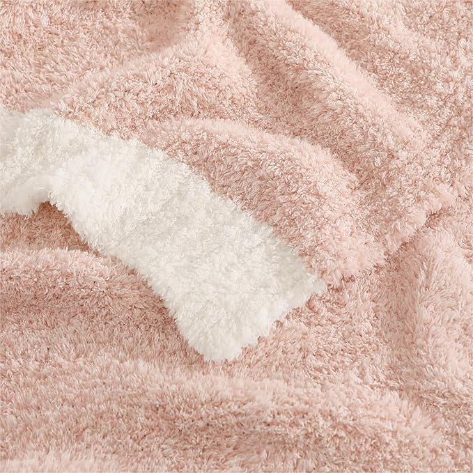 WRENSONGE Throw Blanket Cationic Dyeing Pink Soft Cozy Fluffy Warm Hand Made Weave Throw Blankets for Couch, Sofa, Chair, Bed, Camping, Picnic, Travel Lightweight Bed Blanket - 60"*80"