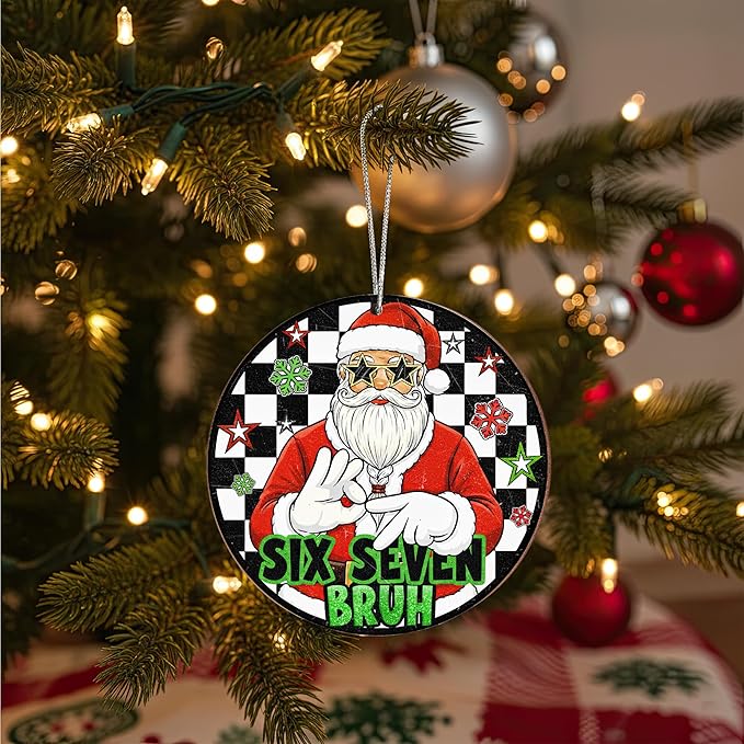 67 Christmas Ornament, 67 Ornaments for Xmas Tree, Funny Christmas Ornaments 2025, 6 7 Meme Ornament for Teens, Six Seven Gifts, Gag Gifts for Teens, Teen Girls Trendy Stuff