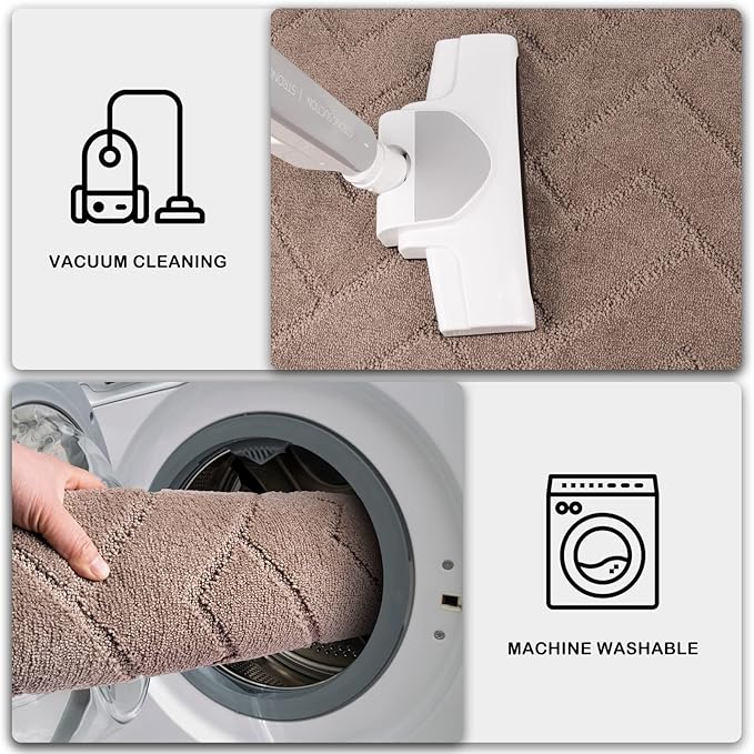 PURRUGS Dirt Trapping Door Mat 32" x 47", Non-Slip Machine Washable Entry Rug, Dog Doormat, Indoor Front Door Mat, Super Absorbent Entryway Rug for Muddy Shoes & Paws, Grayish Brown
