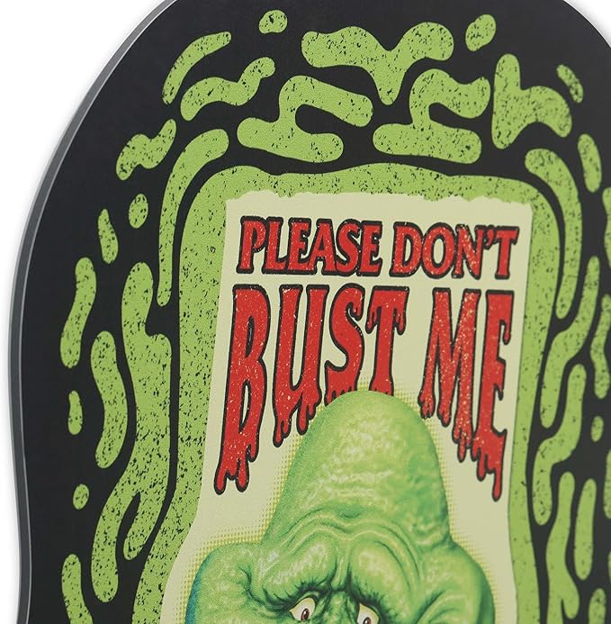 Ghostbusters Slimer Please Don't Bust Me Metal Wall Decor - Fun Ghostbusters Sign for Movie Room or Halloween Decor