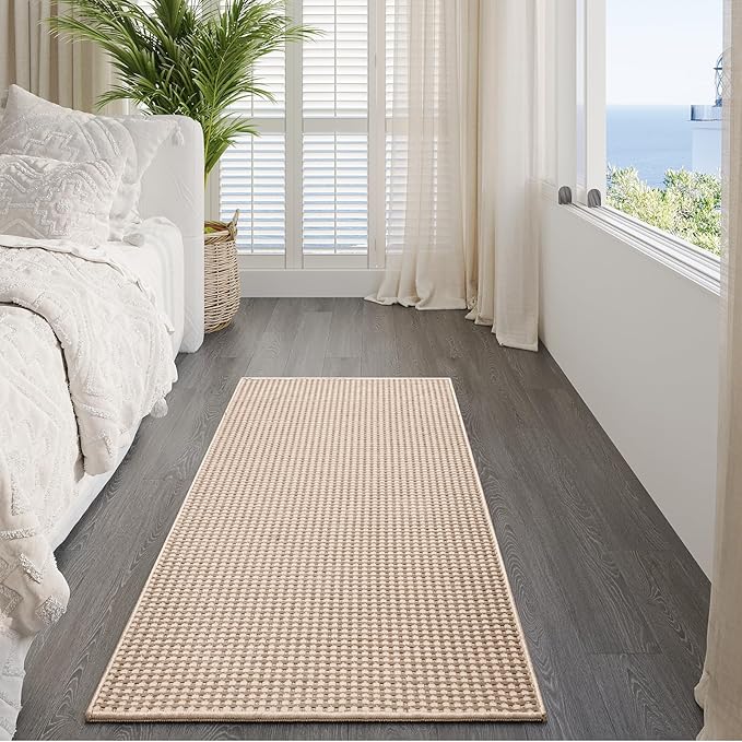 Boho 2x5 ft Hallway Runners Rug Woven Washable Long Kitchen Runner Mat Rugs Non Slip, Soft Entryway Laundry Hall Runner Floor Carpet for Indoor Backdoor Bedroom Kitchen Living Room, Brown