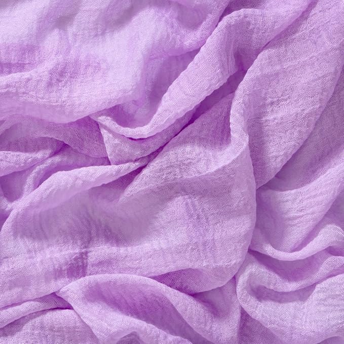 Socomi 6pcs Lilac Purple Valentine's Day Cheesecloth Table Runner Gauze 120 Inch Rustic Boho Cheese Cloth Runner for Wedding Party Baby Bridal Shower Centerpiece Decoration Holiday Home Decorations