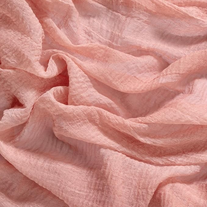 Socomi Cheesecloth Table Runner Rose Gold Valentine's Day Gauze 120 Inch Rustic Boho Cheese Cloth Runner for Wedding Party Baby Bridal Shower Centerpiece Decoration Holiday Home Decorations