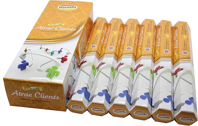 Govinda Incense - Atrae Clientes (Attract Clients) - 120 Incense Sticks, Premium Incense, Masala Coated