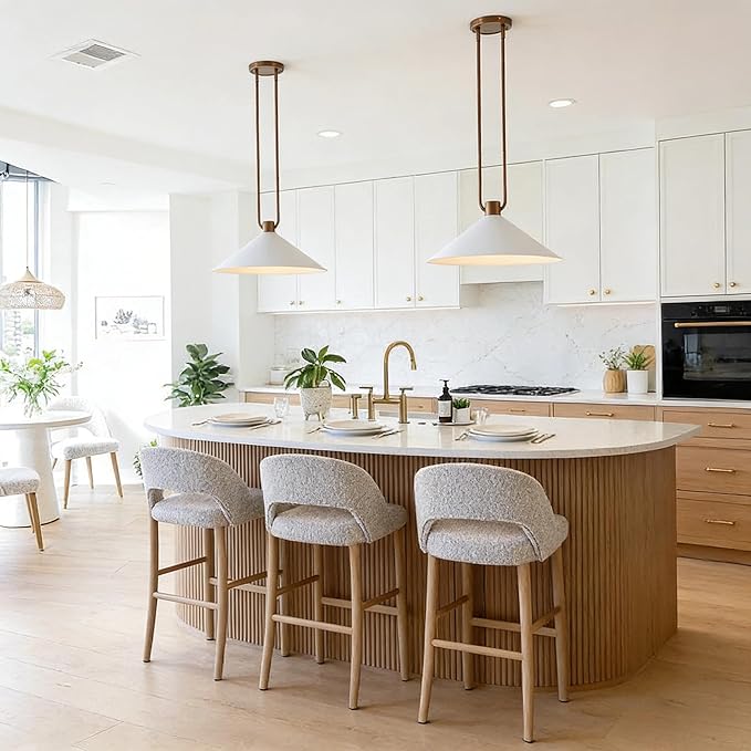 Elegant Ivory Cone Pendant Light, Minimalist Slender Tubing Pendant Light, Contemporary Cone Pendant for Bedroom, Living Room, Dining Room, Entrance