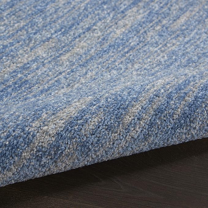 Nourison Home Essentials 5' x Square Blue Gray Fabric Outdoor Area Rug (5' Square)