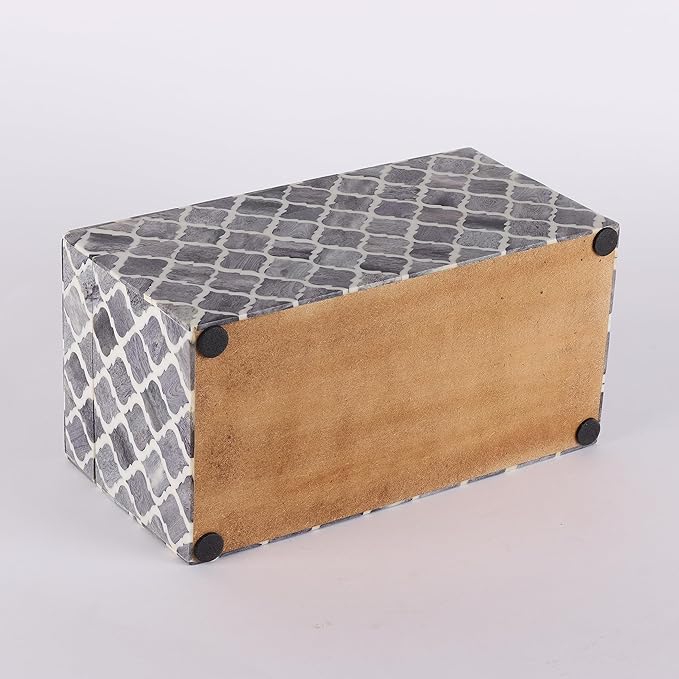 Handicrafts Home Decorative Organizer Box 10x5 – Large Keepsake Box with Lid, Modern Decorative Storage Box, Bohemian Coffee Table Décor, Jewelry & Memory Box, Decorative Accent Box for Home Décor