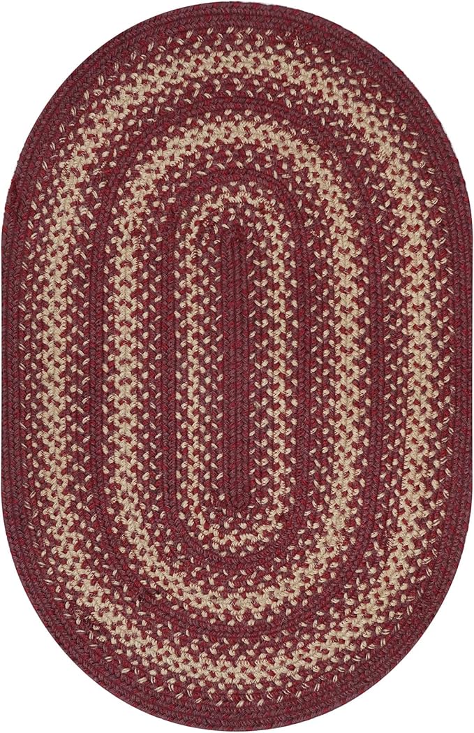 Autumn Maple Small Oval Rug 20x30 - Braided Indoor Entryway Rug for Country Primitive Decor