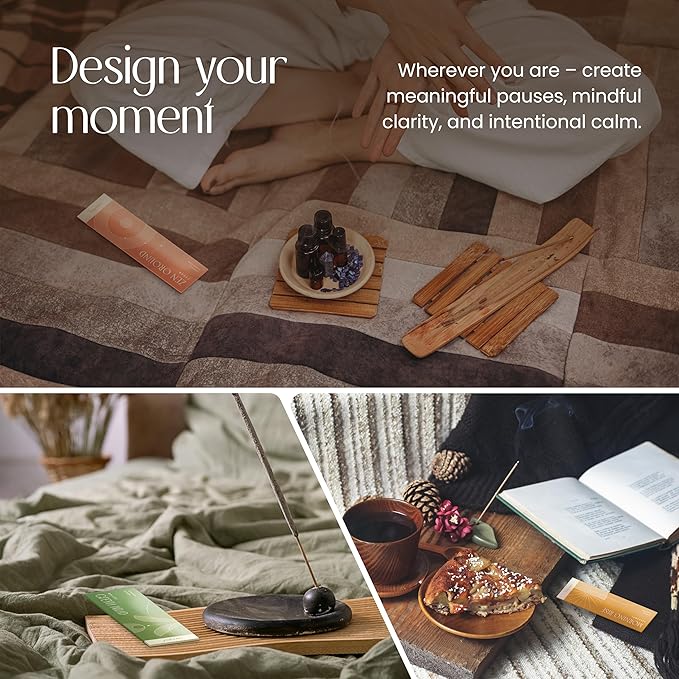 Urban Zen Incense Sticks with Holder - Incense Stick Variety Pack (120 Insence-Sticks) - Bergamot, Lavender, Matcha, Lemongrass, Cedar, Jasmine β Relaxation, Mindful Living & Home Fragrance