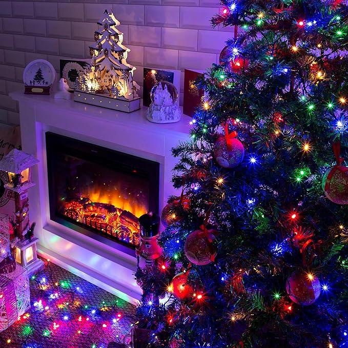 328 FT 1000 LED Christmas Lights, Waterproof Christmas Lights Outdoor with 8 Modes&Timer, Plug in Fairy Light for Xmas Garden Patio Tree Party Holiday Decoration( Multicolor)