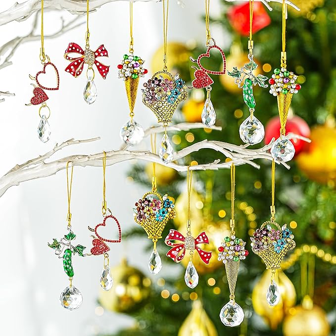 H&D HYALINE & DORA Christmas Pickle Ornament 6 Pcs Xmas Cucumber Ornaments Green Cucumber Christmas Tree Holiday Party Favors Decoration