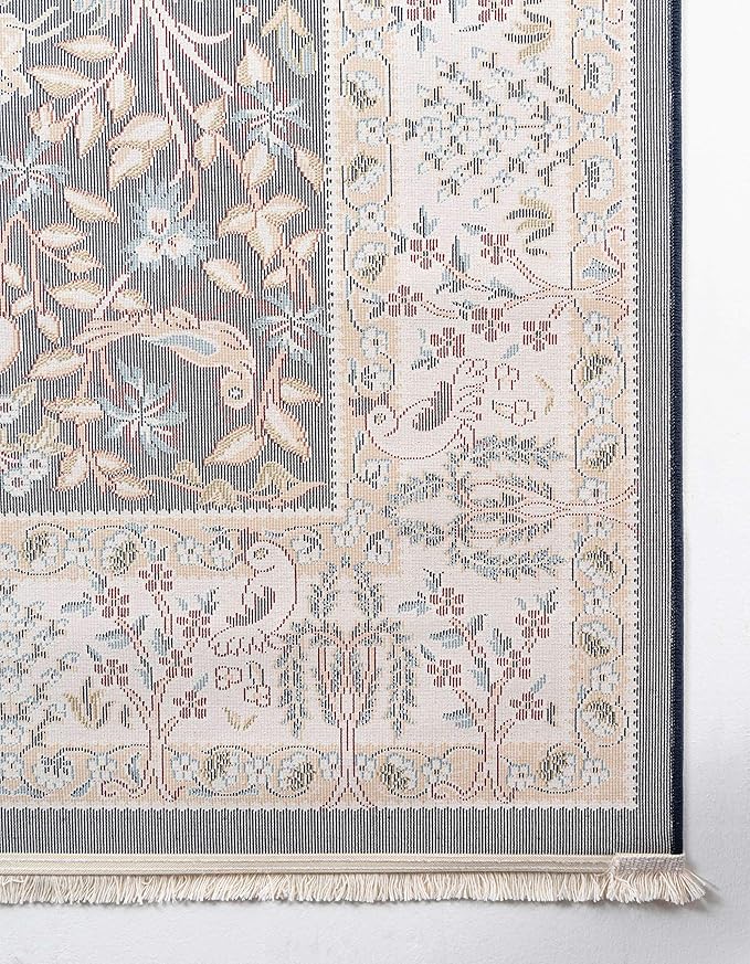 Unique Loom Narenj Collection Area Rug - Bristol (10' x 13' Rectangle, Navy Blue/ Beige)
