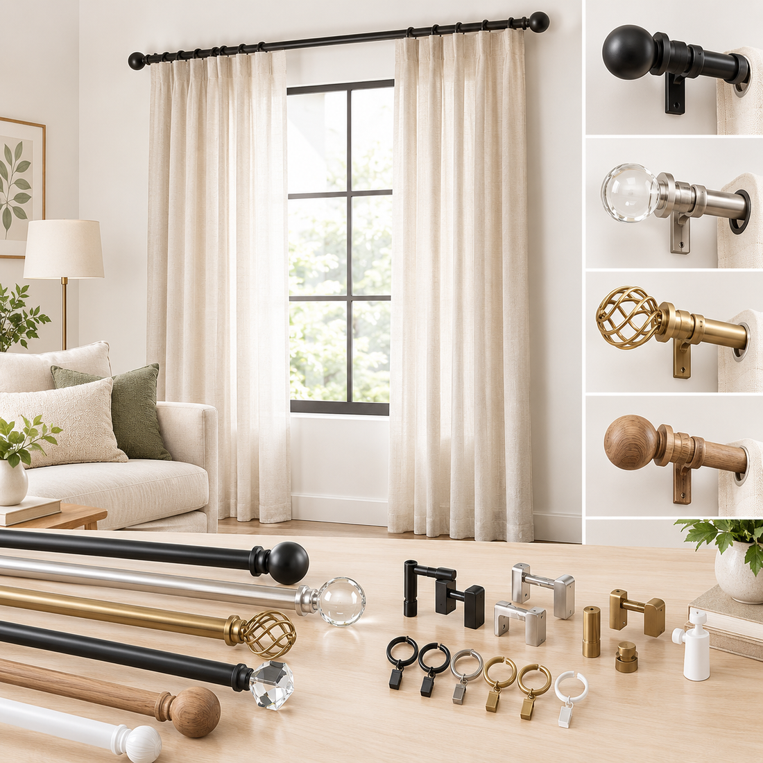 Curtain Rods Guide: How to Choose the Right Style, Size & Design