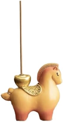 1pcs Money Coming Incense Holder, Chinese Style Auspicious Luck Ceramic Incense Burner for Home & Desk, Zen Meditation Altar Decor for Office, Tea Table, Mindful Gift Idea