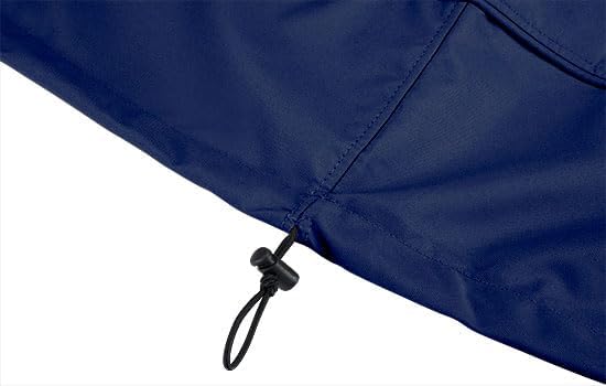 Eevelle Patio Square Ottoman Cover with Marine Grade Fabric - Waterproof Outdoor Ottoman Cover - Furniture Set Covers for Ottoman - Easy to Install - ( 17"H x 30"L x 30"W, Navy)