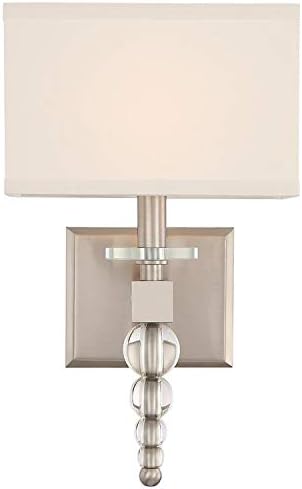 Crystorama Clover 1 Light Brushed Nickel Sconce