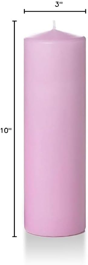 yummi 3" x 10" Violet Round Pillar Candles - 3 per Pack