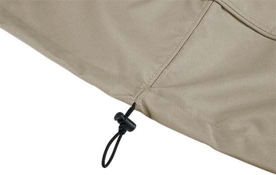 Eevelle Patio Rectangular Ottoman Cover with Marine Grade Fabric - Waterproof Outdoor Ottoman Cover - Furniture Set Covers for Ottoman - Easy to Install - ( 17"H x 32"L x 22"W, Khaki)