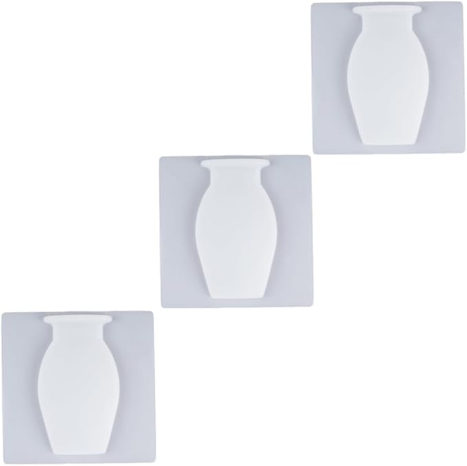 3Pcs Flower Pot Silicone Sticky Vase, Removable Magic Silicone Vase Reusable Silicone Flower Vase Self-Adhesive Wall Mount Vase Sticker for Windows, Perfect for Any Smooth Surfaces