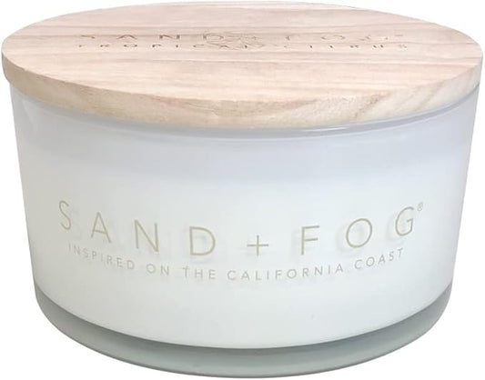Sand + Fog Scented Candle - Tropical Citrus - Additional Scents and Sizes – 100% Cotton Lead-Free Wick - Luxury Air Freshening Jar Candles - Perfect Home Décor for Your Cocktail Table – 23 oz