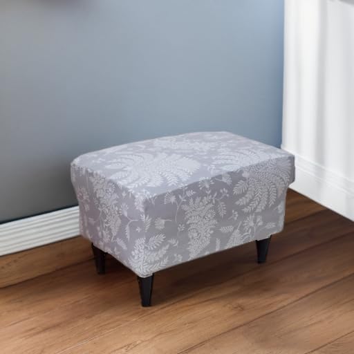 Eco-Ancheng Chair Cover Stretch Ottoman Cover Rectangular Storage Ottoman Slipcover Footrest Stool Covers Ottoman Slipcovers for Foot Stool with Nonslip Elastic Bottom