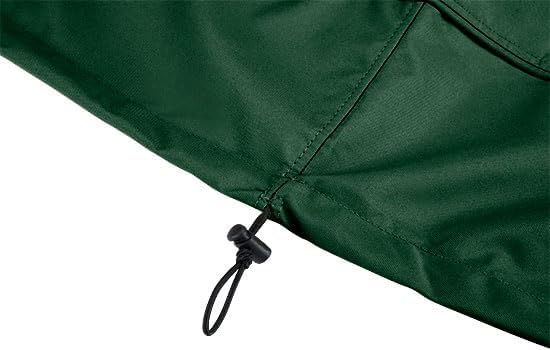 Eevelle Patio Rectangular Ottoman Cover with Marine Grade Fabric - Waterproof Outdoor Ottoman Cover - Furniture Set Covers for Ottoman - Easy to Install - (17" H x 38" L x 28" W, Hunter Green)