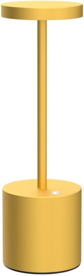 LED Cordless Table Lamps Set of 2,5000 mAh Rechargeable Table lamp,3 Color Stepless Dimming Portable Outdoor Table Lamp,Table Light for Party/Restaurant/Cafe/Patio.(Gold)