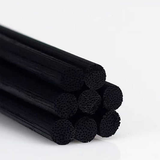 100PCS Reed Diffuser Sticks,10 Inch Natural Rattan Wood Sticks,Reed Sticks,Essential Oil Aroma Diffuser Replacement Sticks for Aroma Fragrance (Black Color)