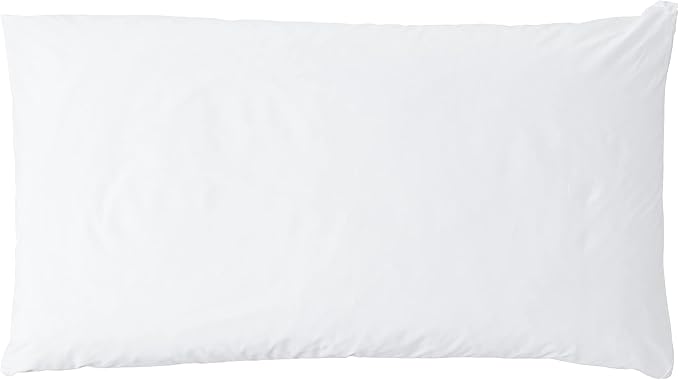 National Allergy Premium 100% Cotton Zippered Pillow Protector - King Size - White - 300 Thread Count - Hypoallergenic Bed Pillowcase with Zipper - Breathable Encasement Cover