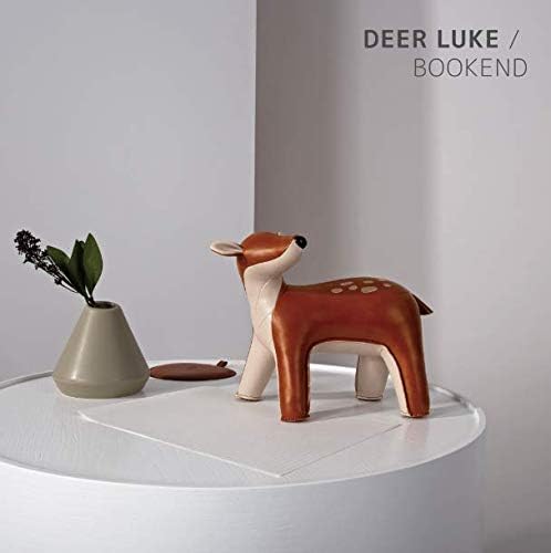 zuny, Gaze Series Bookend Tan for Shelves, Office Decorative- Deer Luke