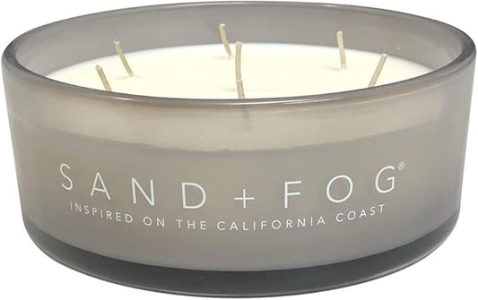 Sand + Fog Scented Candle - Vanilla Sandalwood-Additional Scents and Sizes–100% Cotton Lead-Free Wick - Luxury Air Freshening Jar Candles - Perfect Home Décor for Your Cocktail Table–34oz