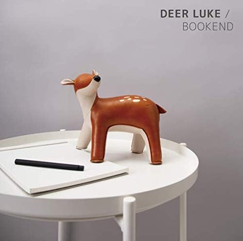 zuny, Gaze Series Bookend Tan for Shelves, Office Decorative- Deer Luke