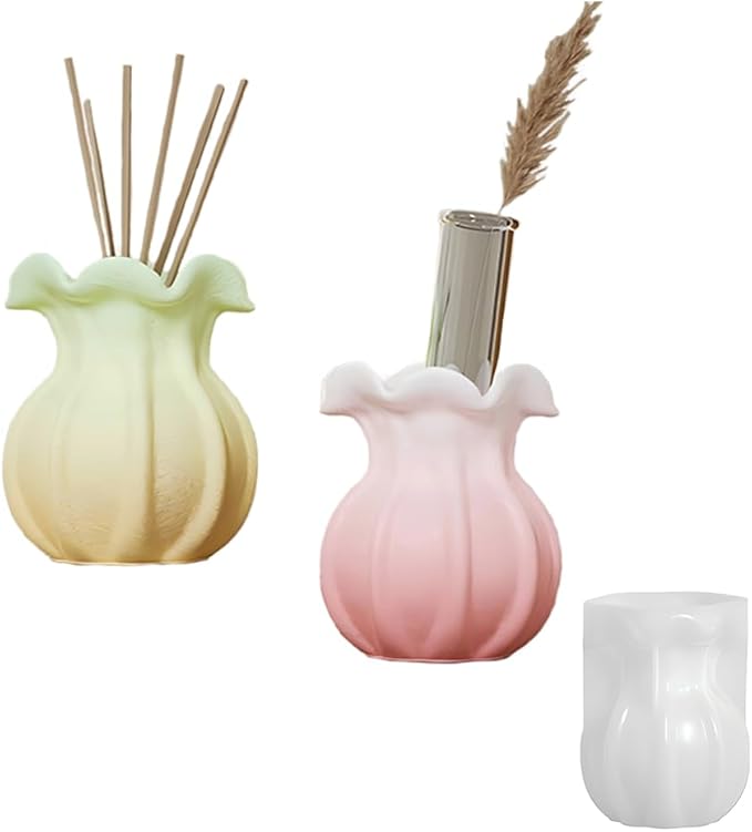 Resin Vase Mold, 1 Pcs vase Silicone Molds vases Resin Mold for Resin Art DIY vase Pens Holder Perfume Diffuser Bottle