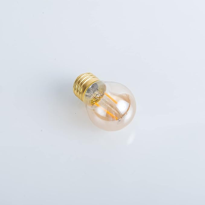 Vintage Amber Light Bulbs 25 watt Equivalent Dimmable E26 LED Bulb 2500K Warm Light, 2W LED Globe Edison Decorative Light Bulb, 6 Pack