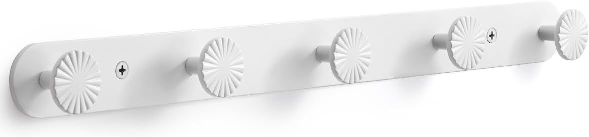 1 Pack Coat Rack Wall Mounted White Towel Hooks for Bathrooms Wall Hooks for Hanging Robe Coat Hooks Kitchen Decorative Heavy Duty Zinc Alloy